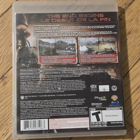 TERMINATOR SALVATION PlayStation 3 game PS3 With Manual (Free P+P) - Picture 2 of 4